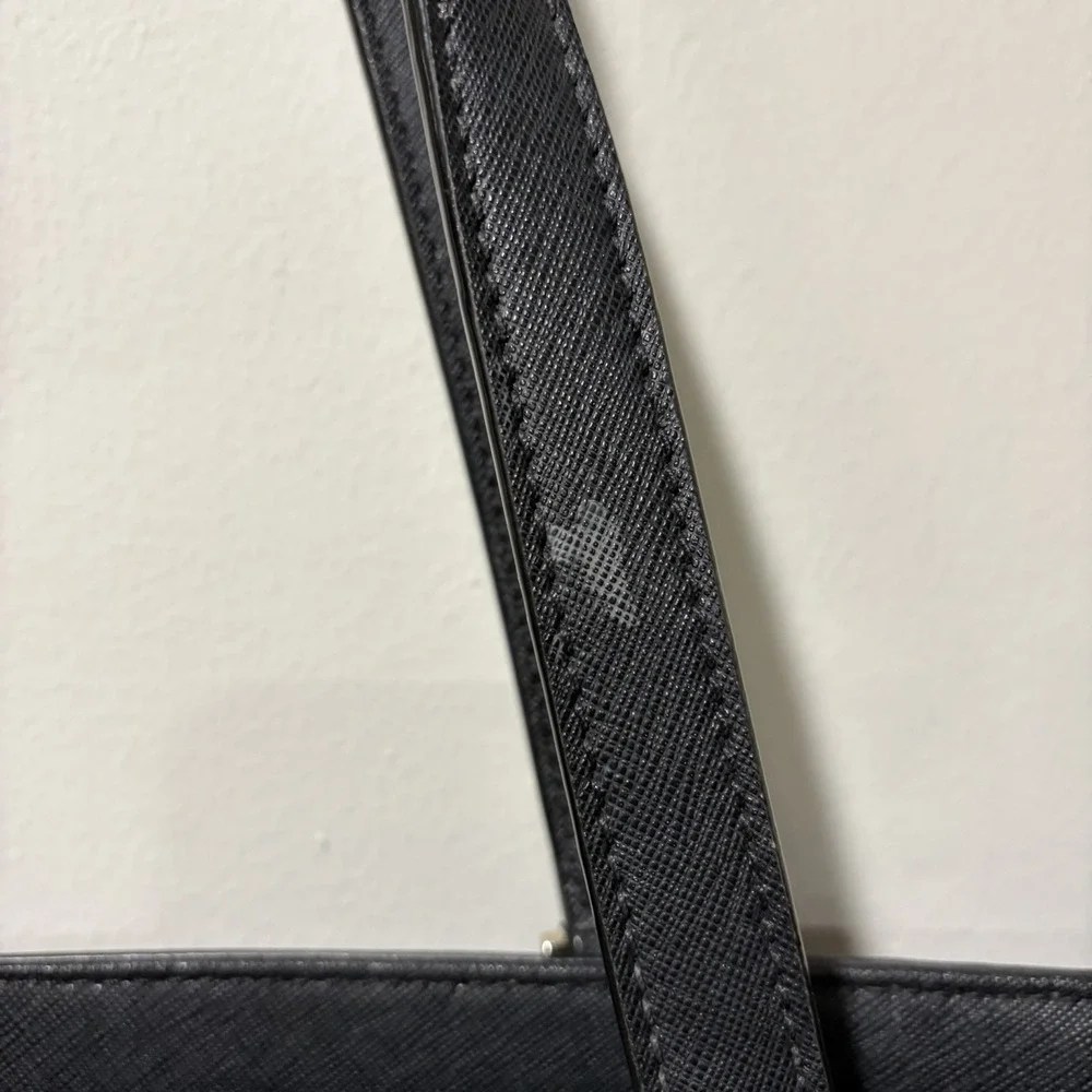 Kate Spade New York Black Leather Tote Bag Purse‎ Large Cow Leather Classic